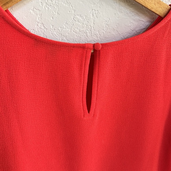 Madewell Orange Peplum Blouse Top - Picture 6 of 6